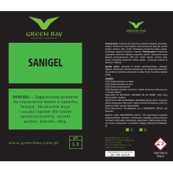 GREEN BAY - SANIGEL - ZAGĘSZCZONY PREPARAT DO CZYSZCZENIA SANITARIATÓW 5 L